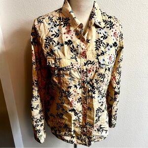 Max pearl snap front shirt floral sz large good condition